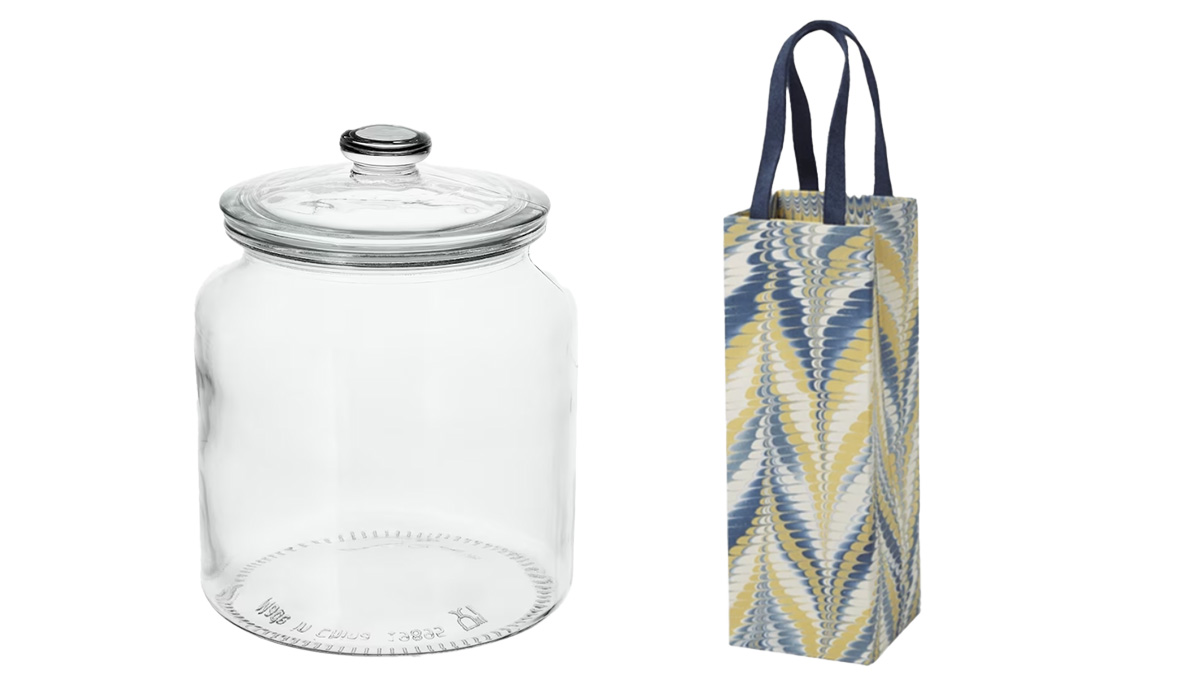 Cookie jar and wine bag