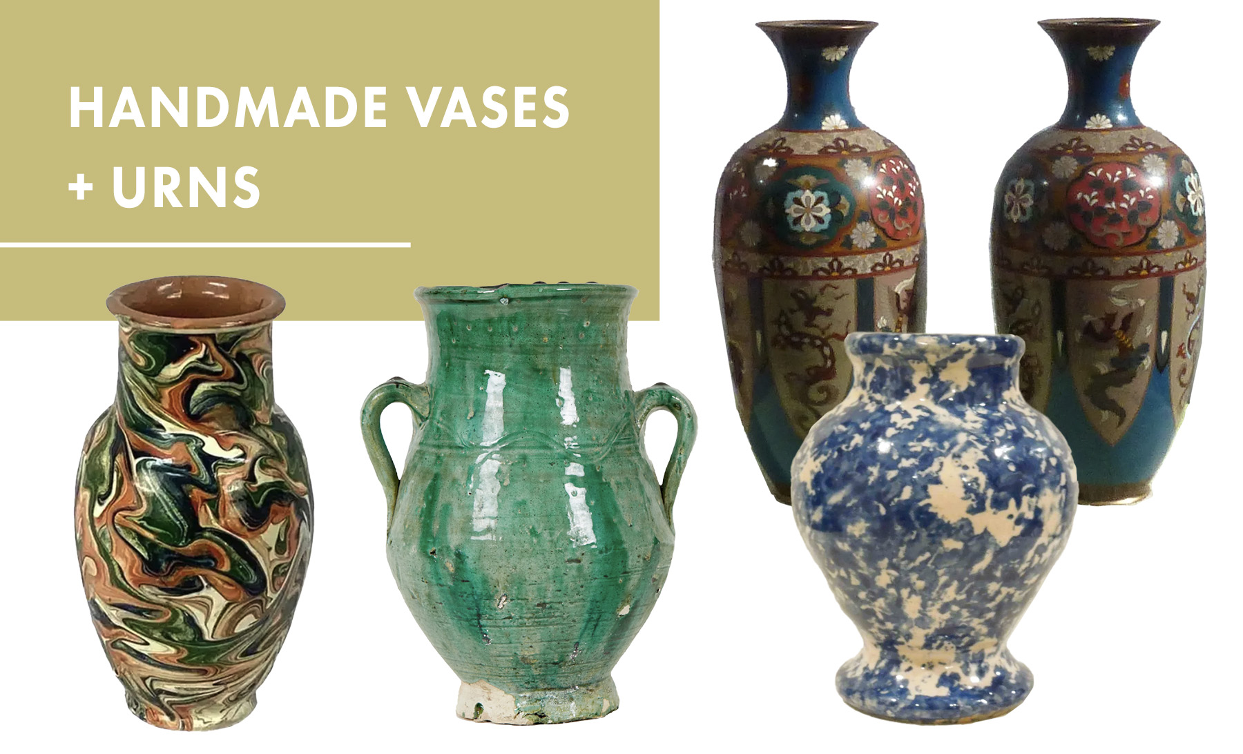 Handmade vases + urns