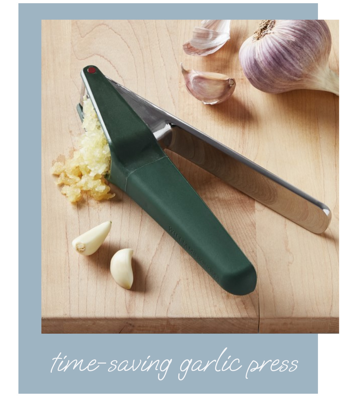 Time-saving garlic press